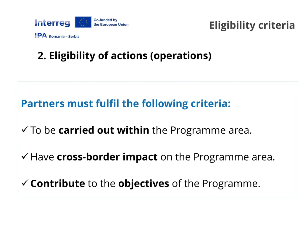 eligibility criteria 2