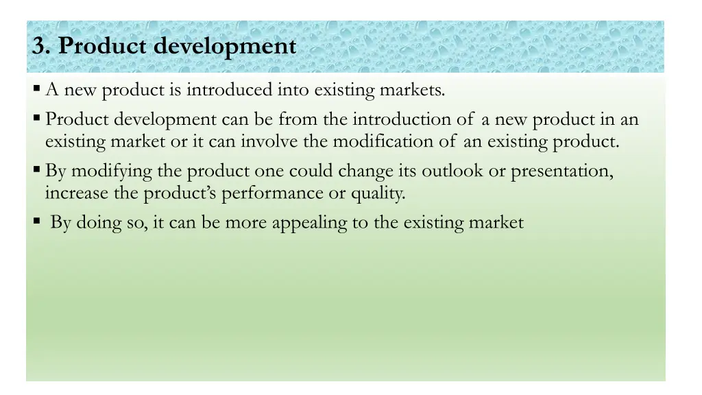 3 product development