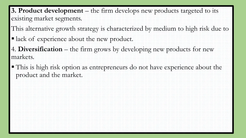 3 product development the firm develops