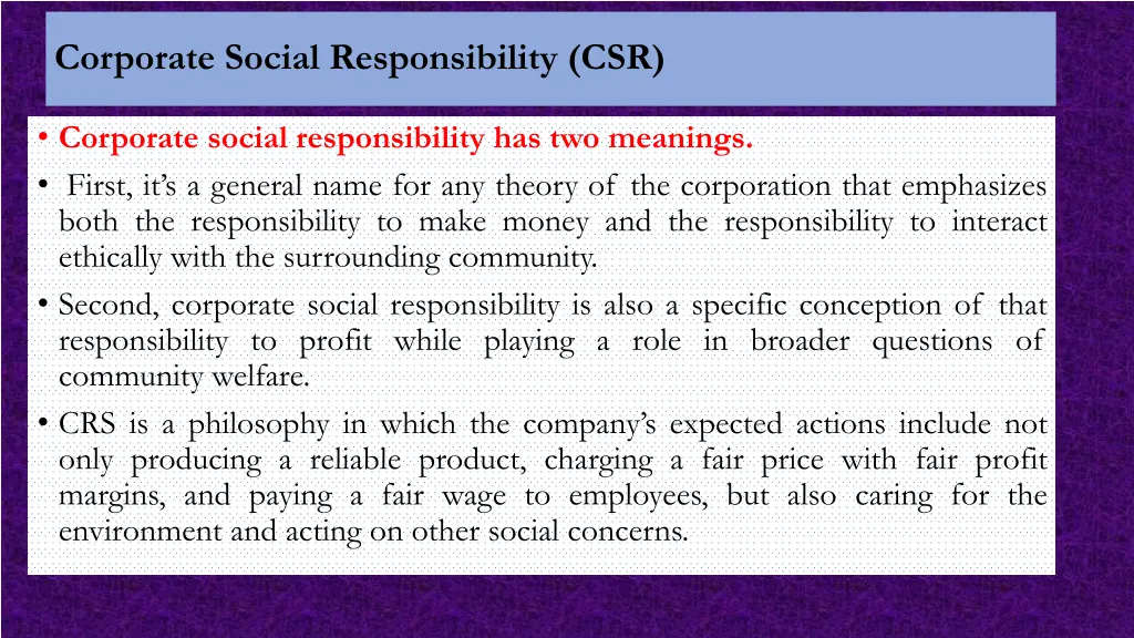 corporate social responsibility csr