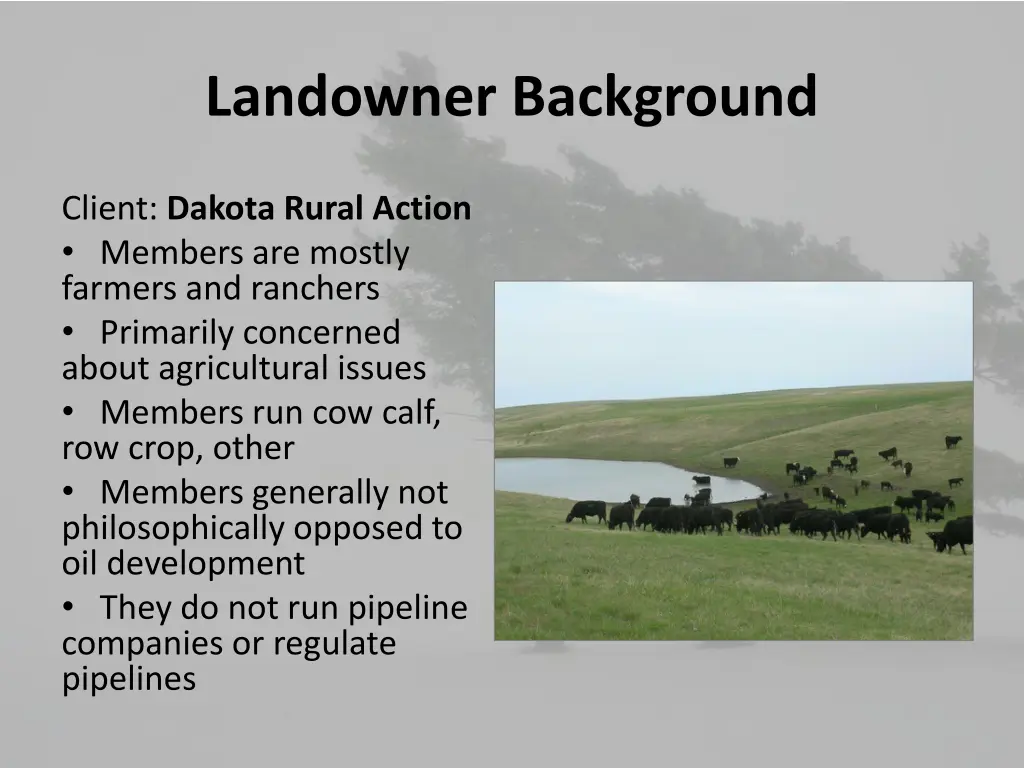 landowner background