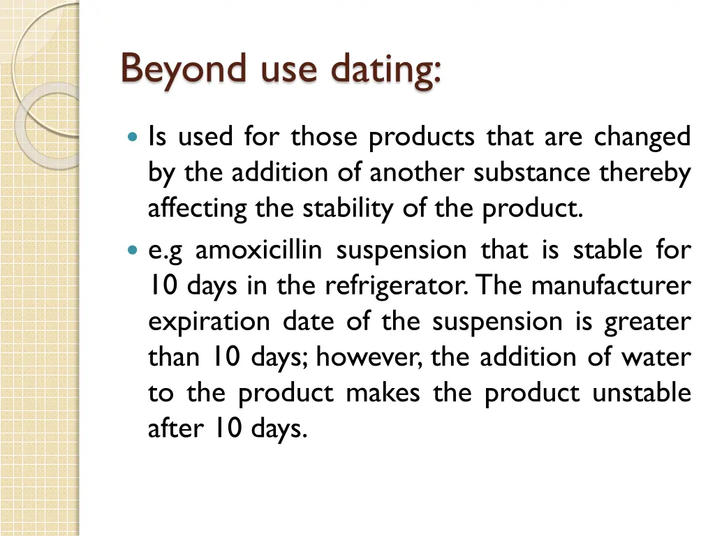 beyond use dating