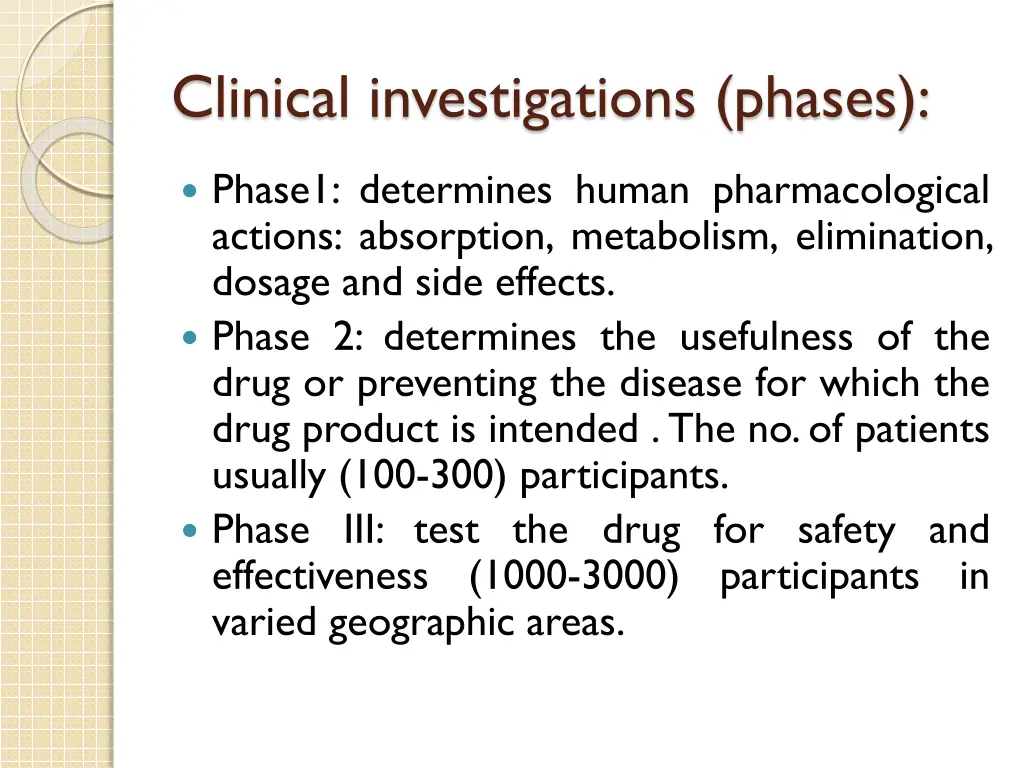 clinical investigations phases