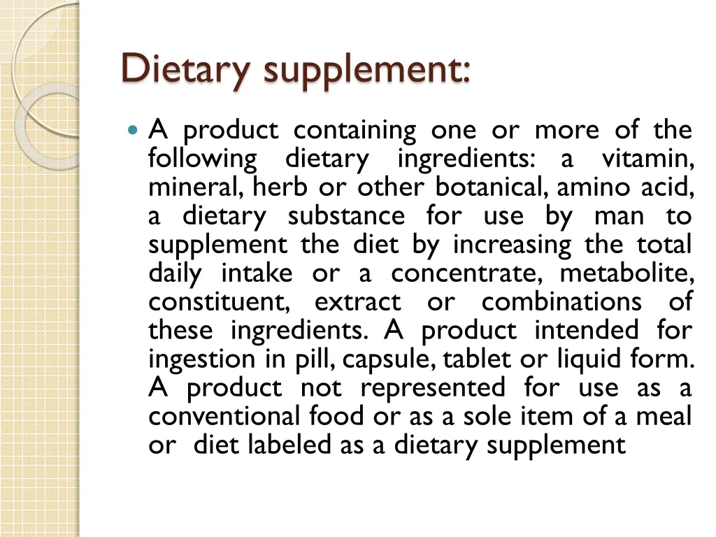 dietary supplement