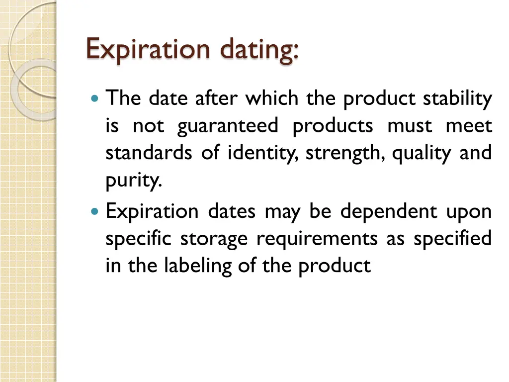 expiration dating