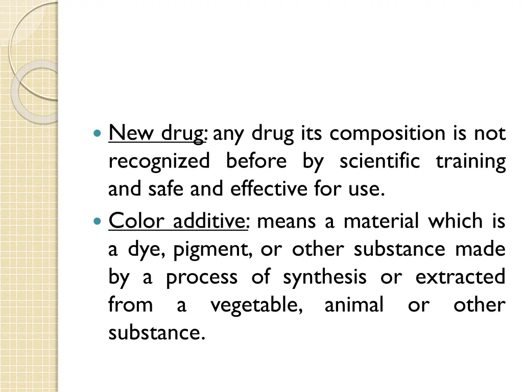 new drug any drug its composition