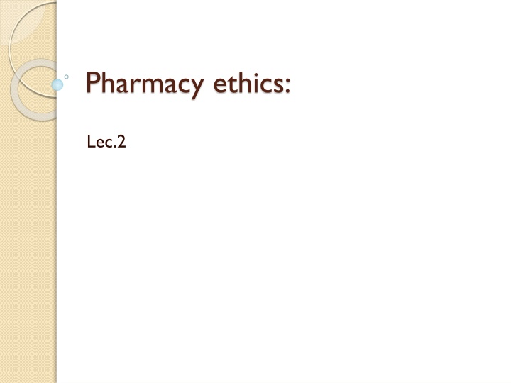 pharmacy ethics