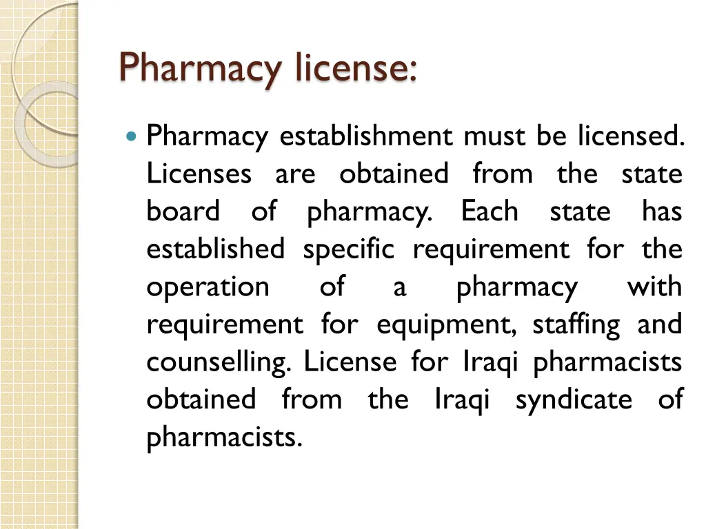 pharmacy license