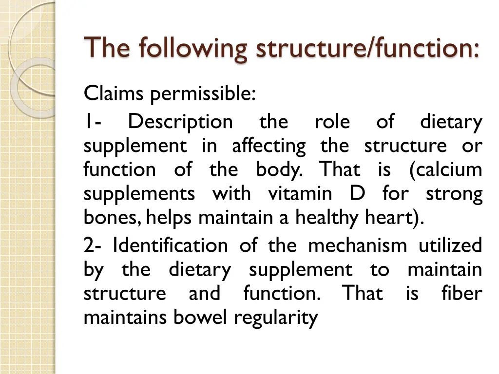 the following structure function