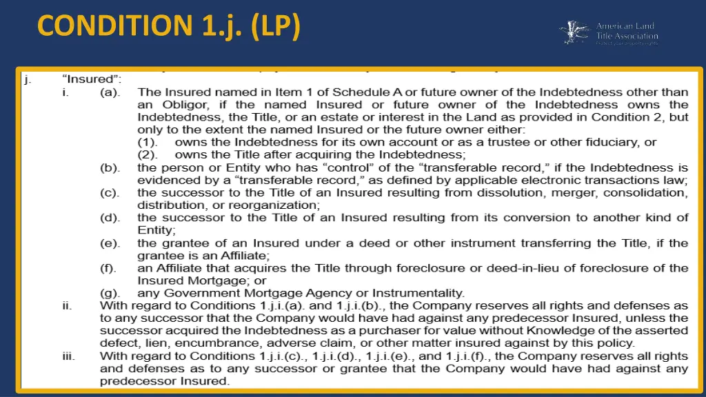condition 1 j lp 1