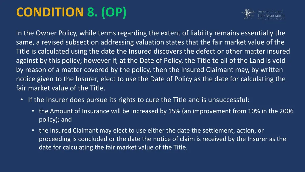 condition 8 op