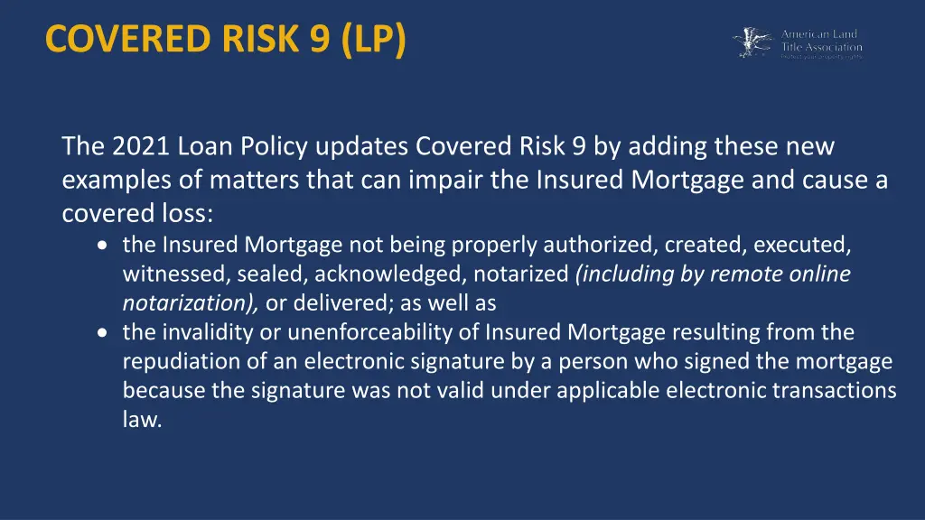 covered risk 9 lp