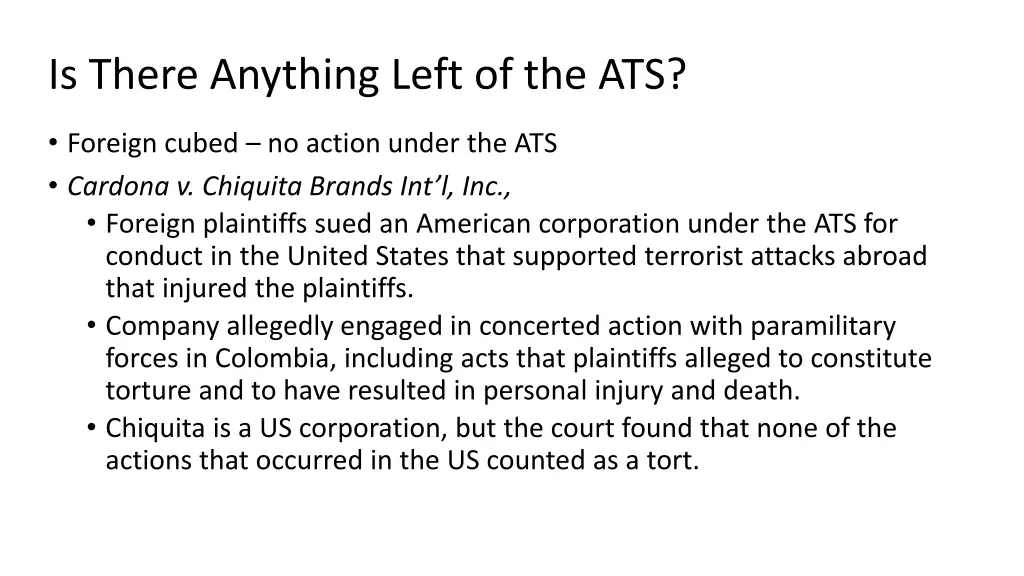 is there anything left of the ats