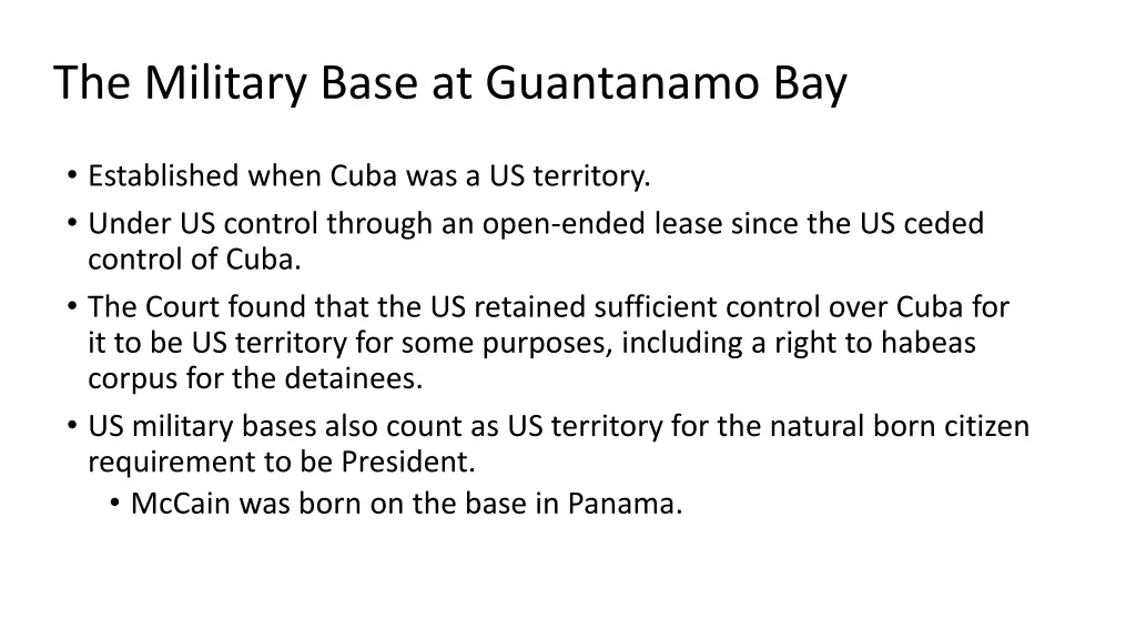 the military base at guantanamo bay