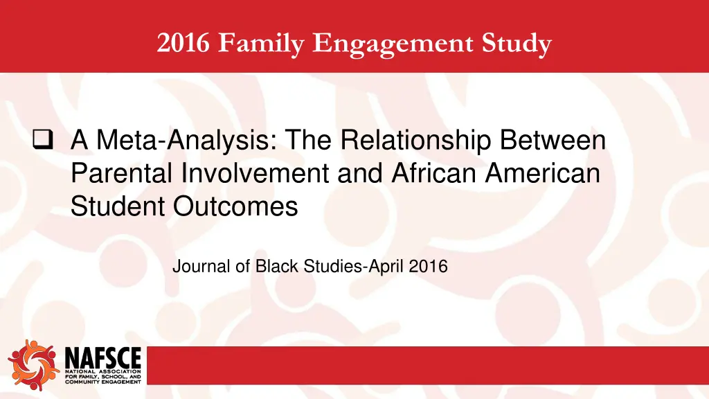 2016 family engagement study