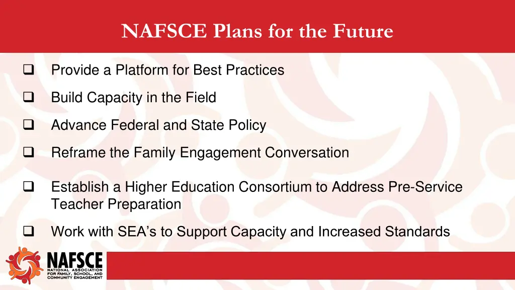 nafsce plans for the future