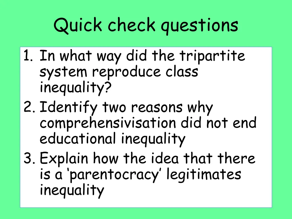 quick check questions