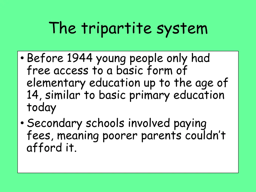 the tripartite system