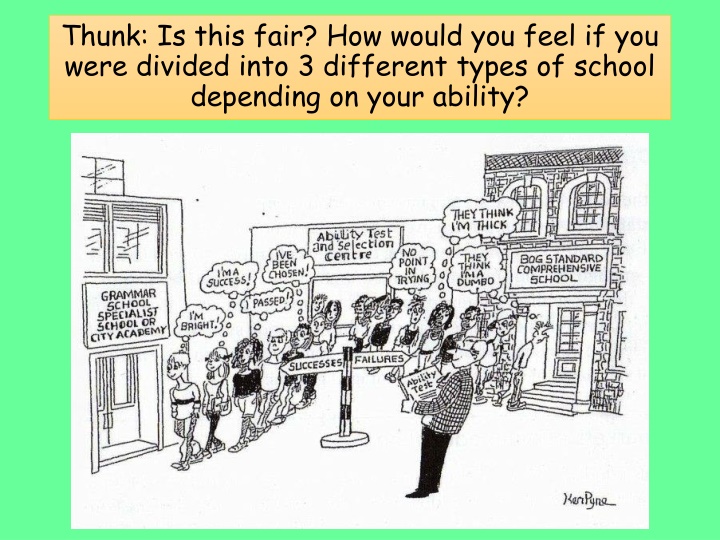 thunk is this fair how would you feel if you were