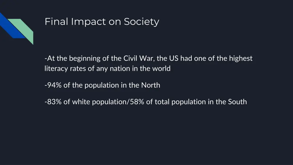 final impact on society