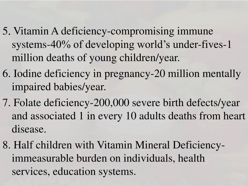 5 vitamin a deficiency compromising immune