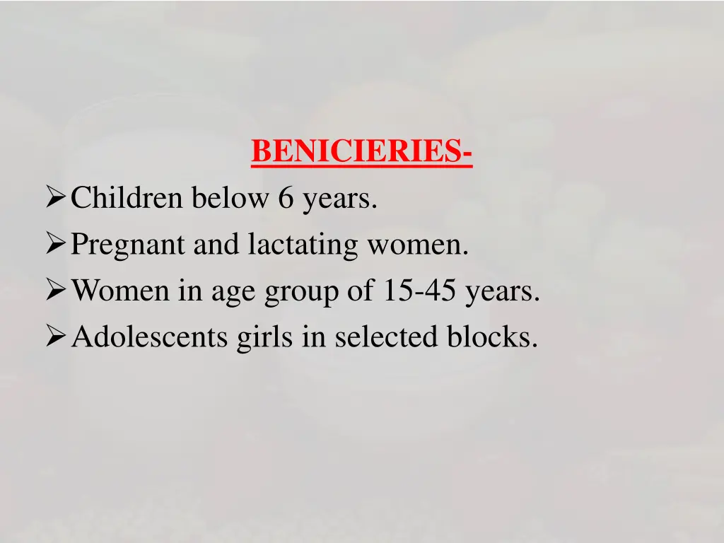 benicieries