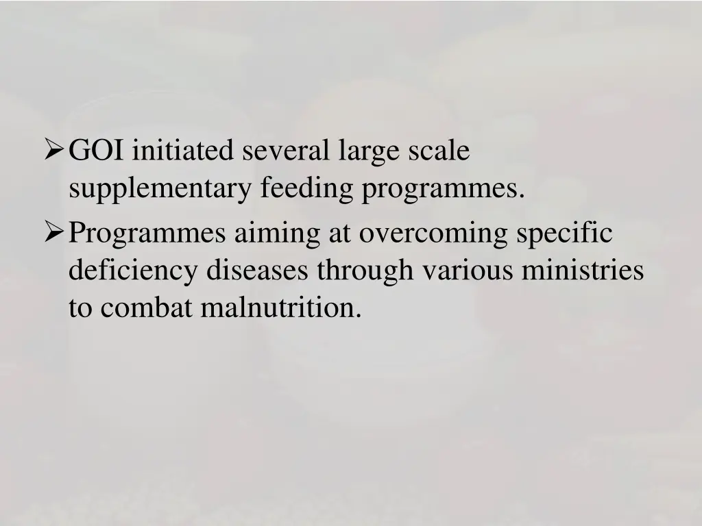 goi initiated several large scale supplementary