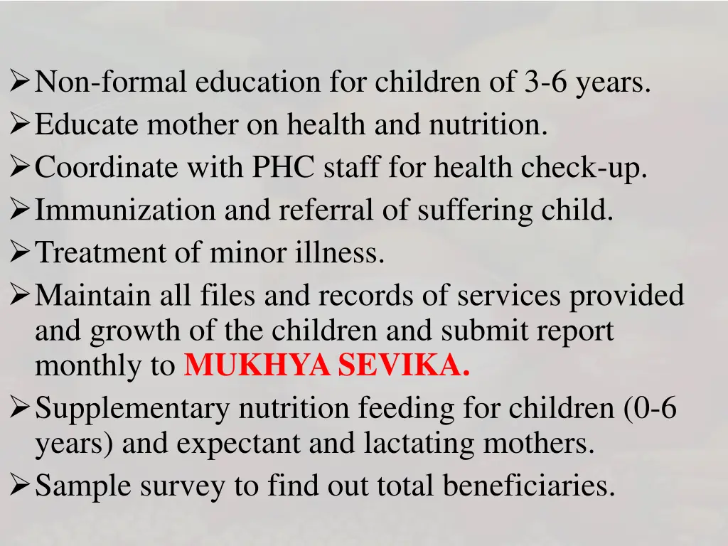 non formal education for children of 3 6 years