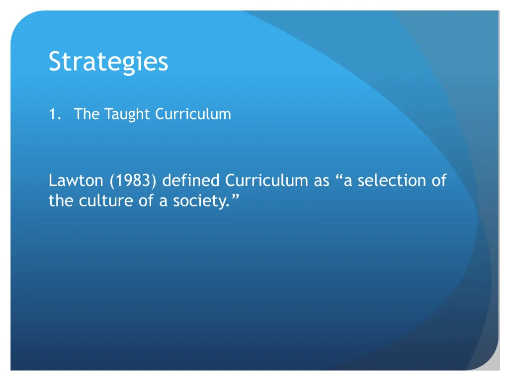 strategies
