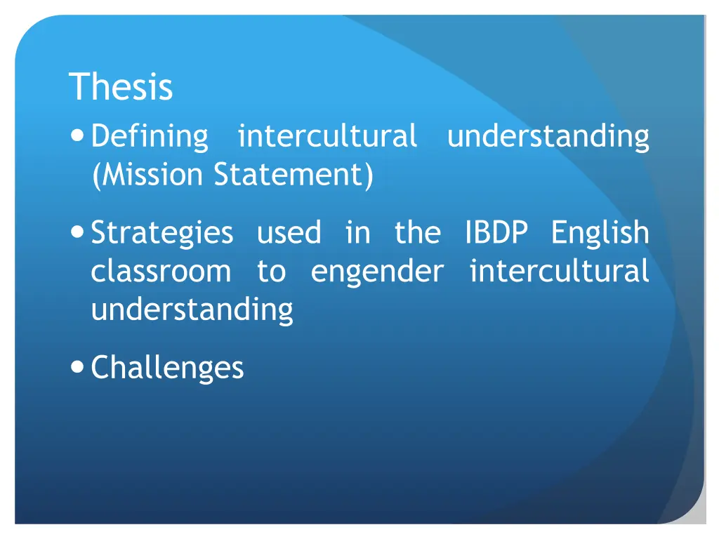 thesis defining intercultural understanding