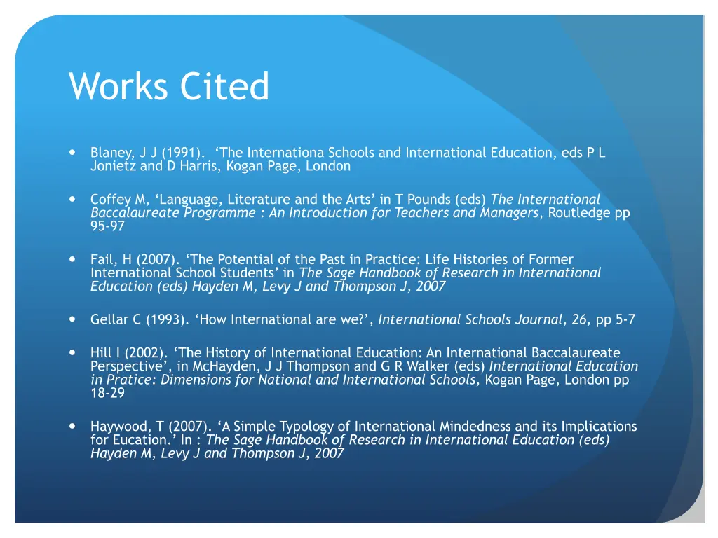works cited