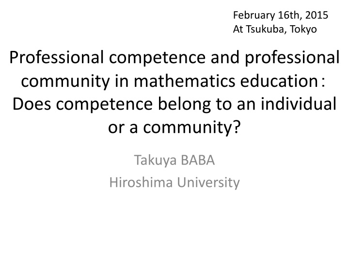 february 16th 2015 at tsukuba tokyo