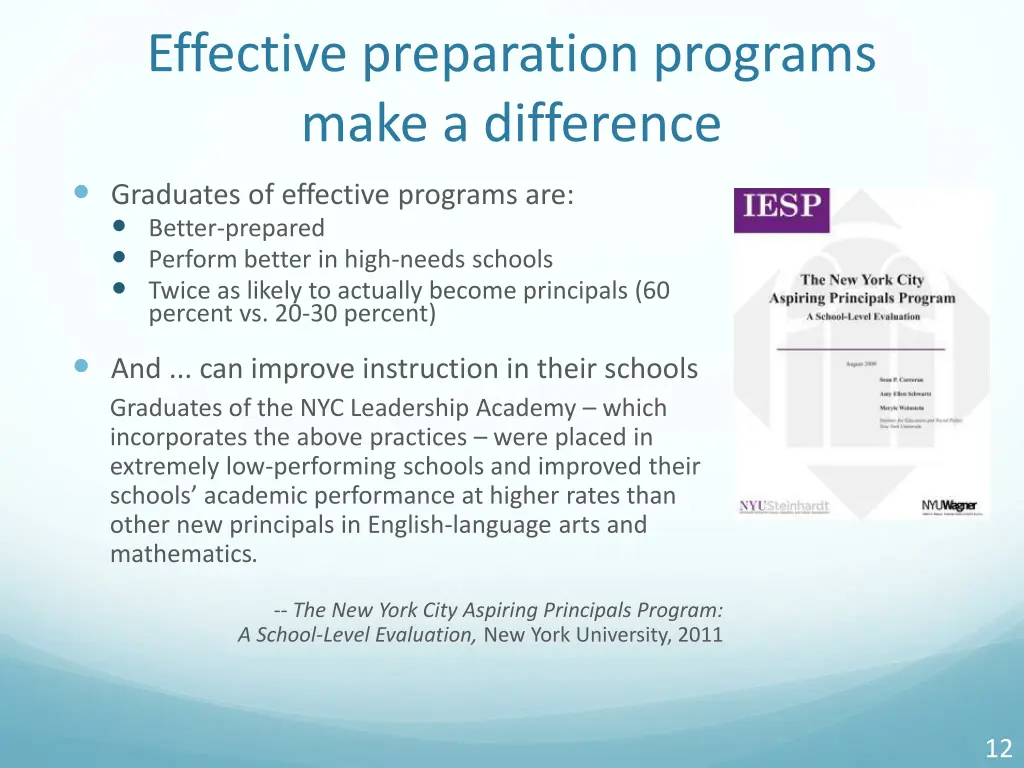effective preparation programs make a difference
