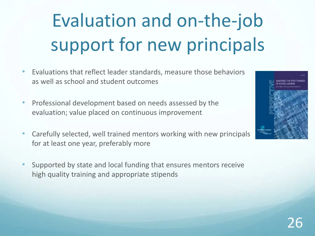 evaluation and on the job support