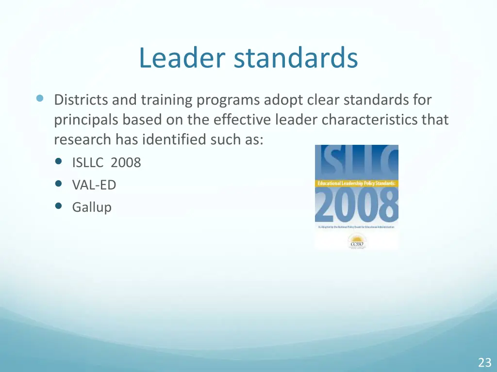 leader standards