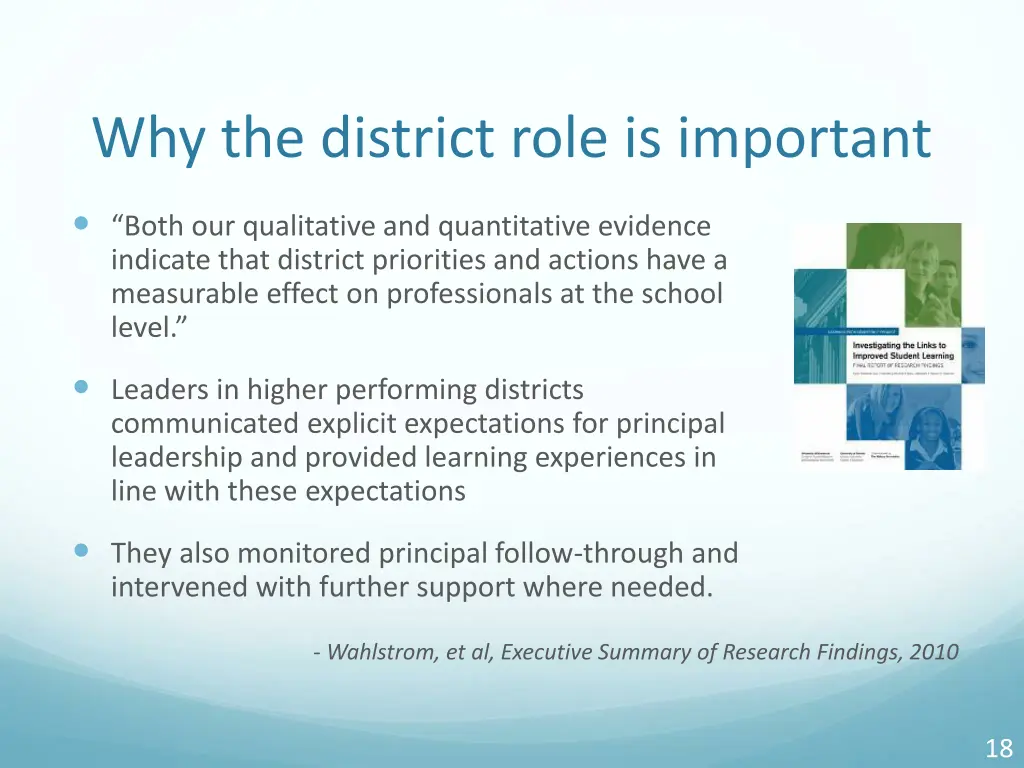 why the district role is important