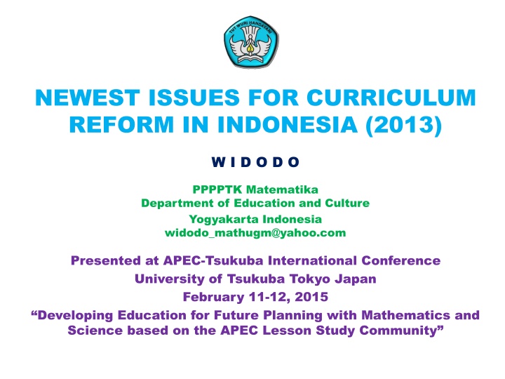 newest issues for curriculum reform in indonesia