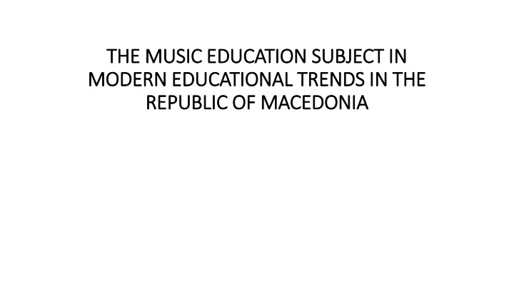 the music education subject in the music