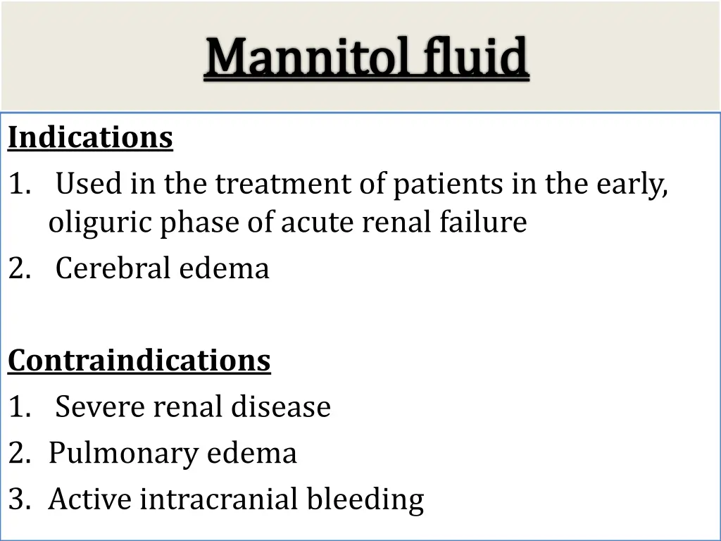 mannitol fluid