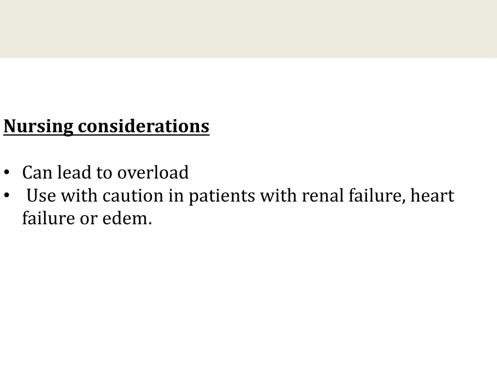 nursing considerations