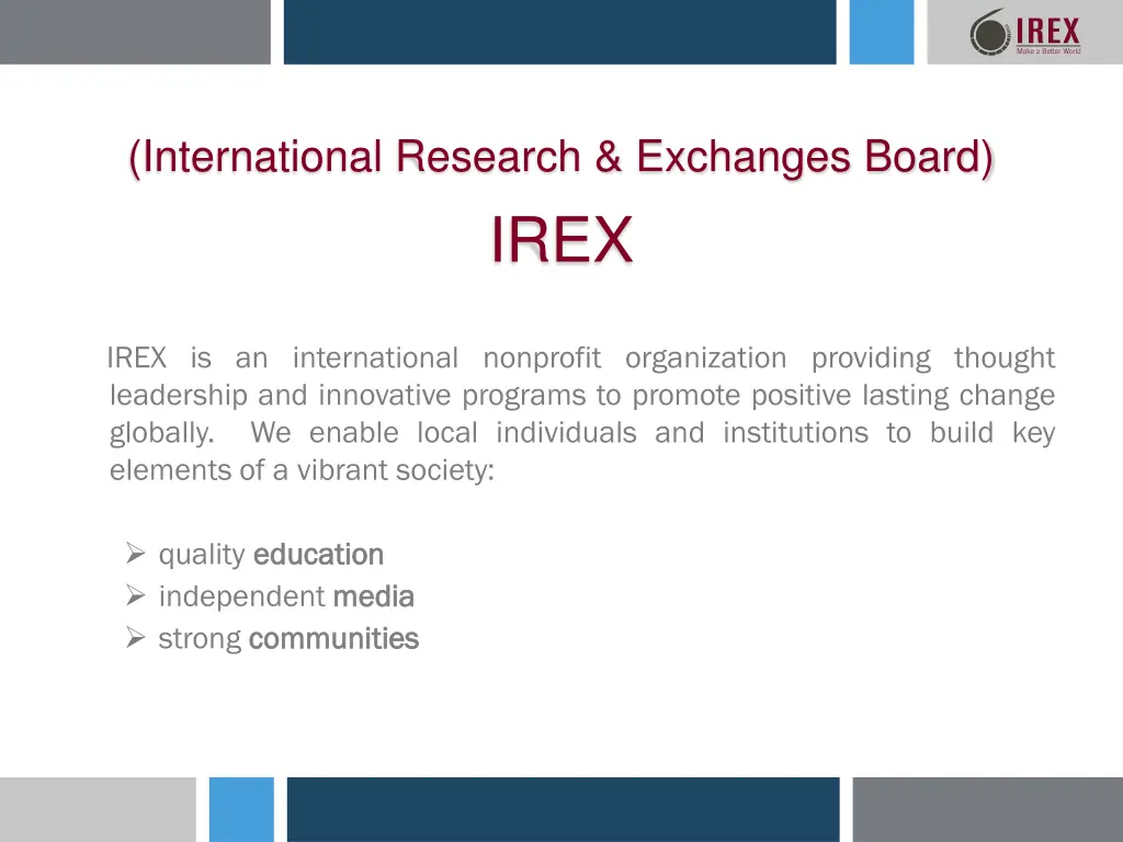 international research exchanges board irex
