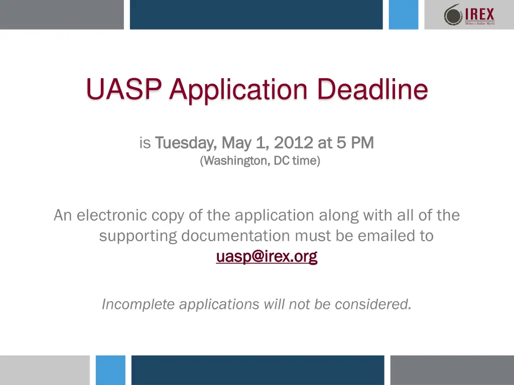 uasp application deadline