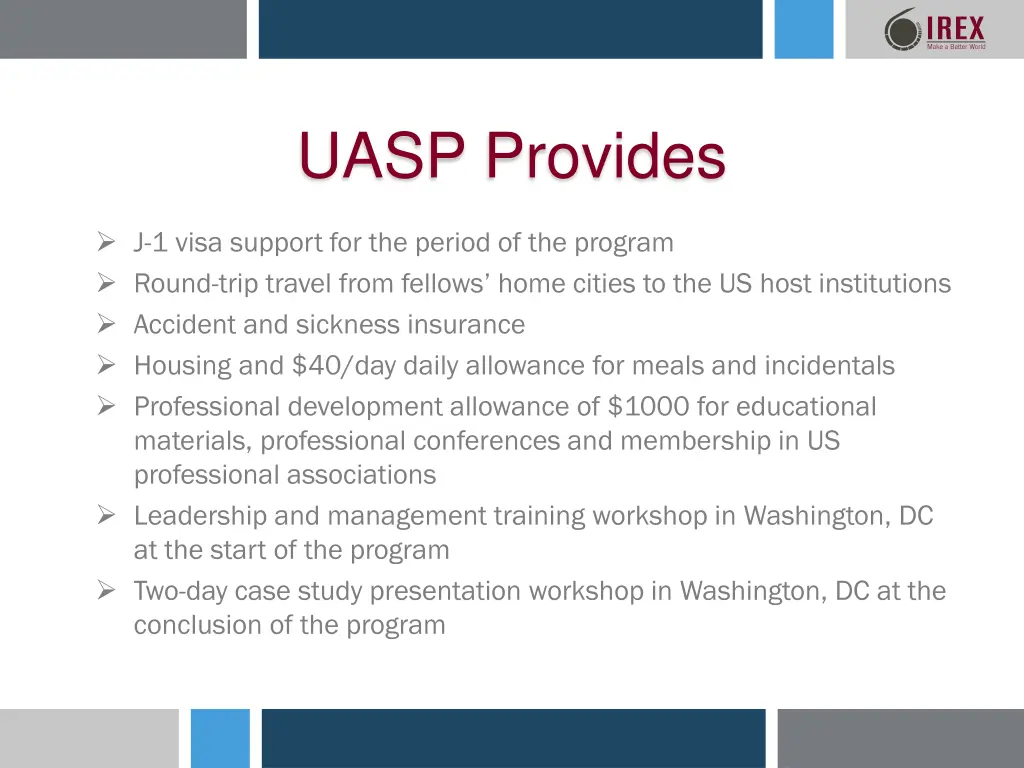 uasp provides