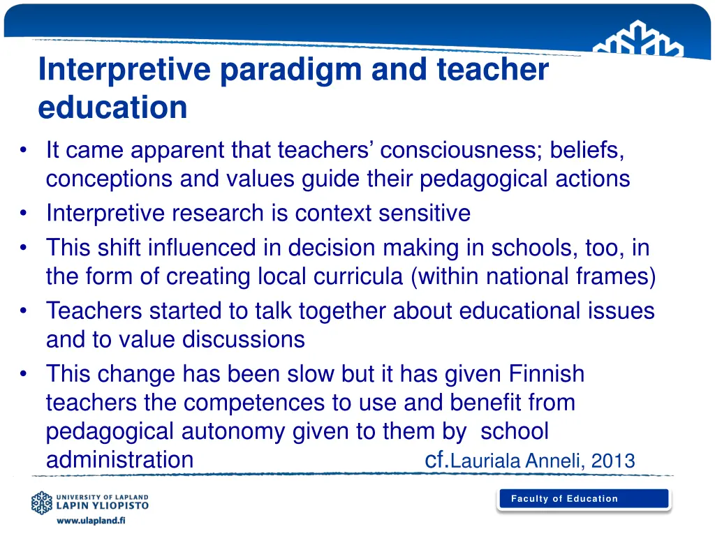 interpretive paradigm and teacher education