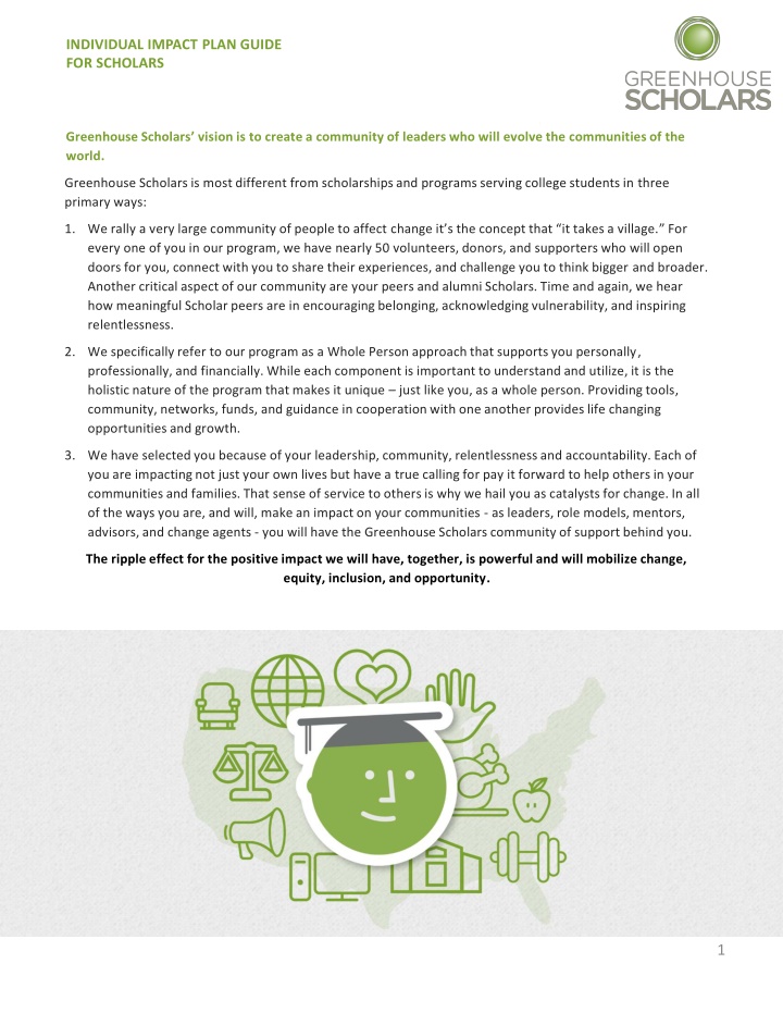 individual impact plan guide for scholars