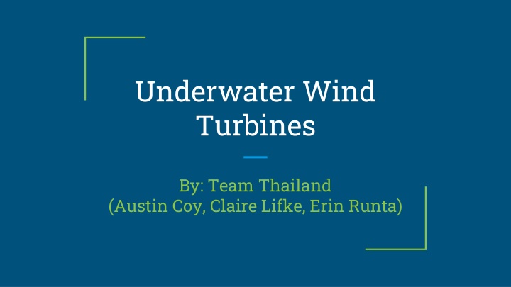 underwater wind turbines