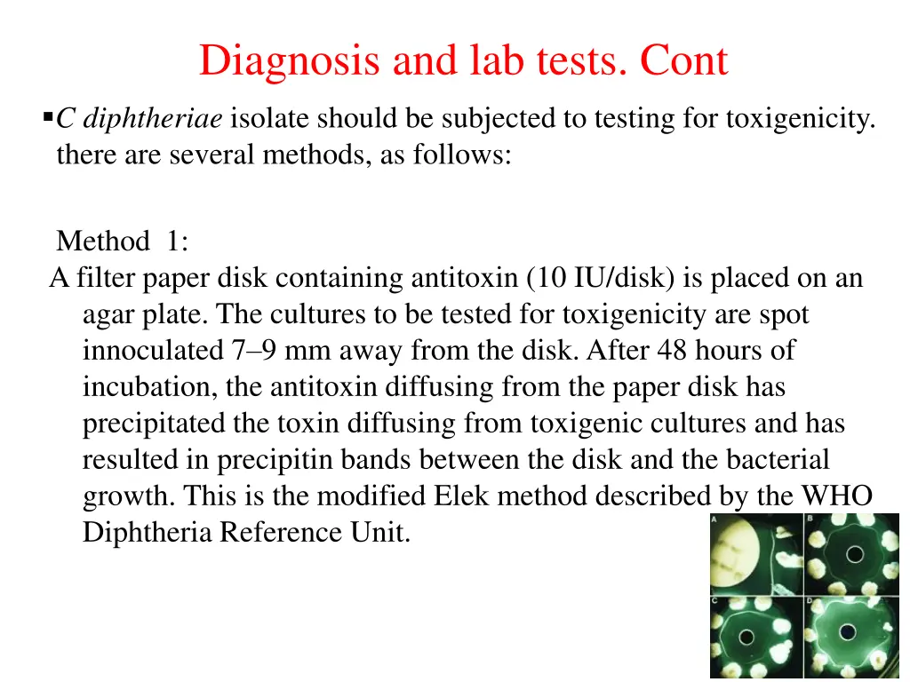 diagnosis and lab tests cont