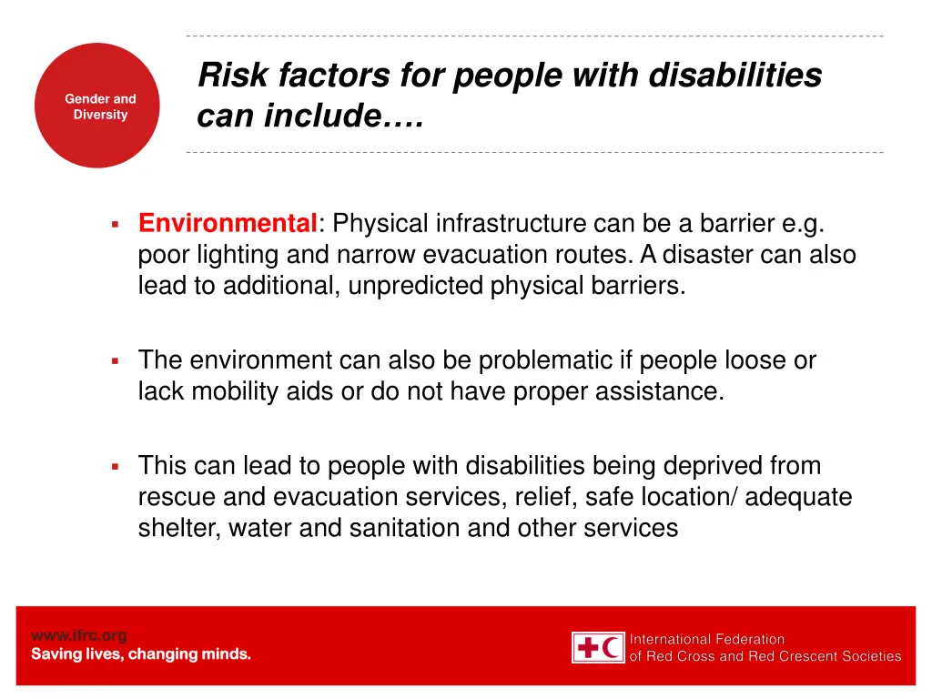 risk factors for people with disabilities