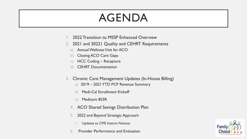 agenda