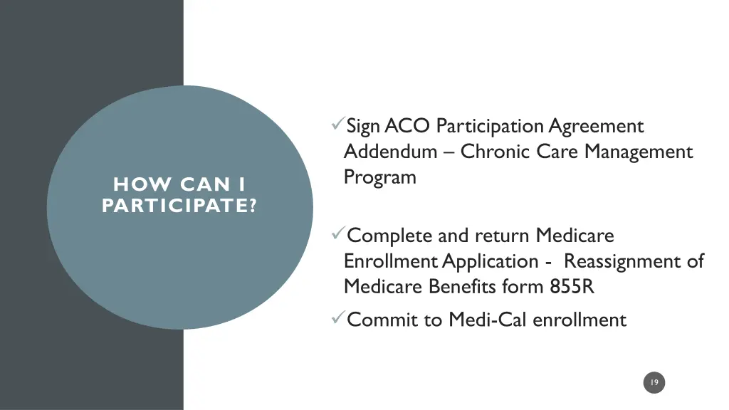 sign aco participation agreement addendum chronic